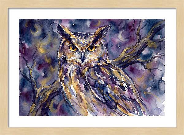 Majestic Owl Under Moonlight