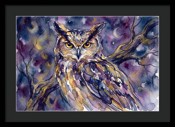 Majestic Owl Under Moonlight