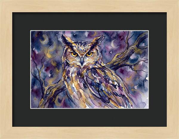 Majestic Owl Under Moonlight
