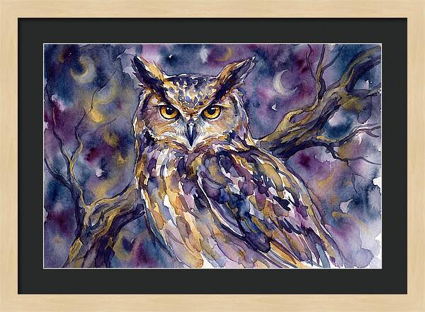 Majestic Owl Under Moonlight