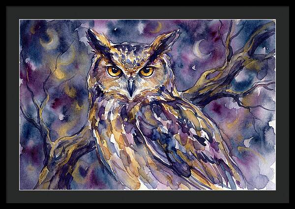 Majestic Owl Under Moonlight