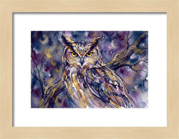 Majestic Owl Under Moonlight