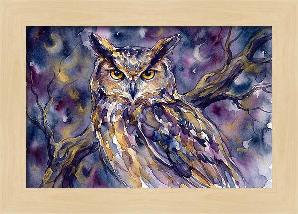 Majestic Owl Under Moonlight