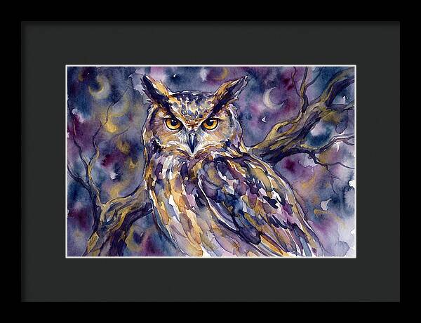 Majestic Owl Under Moonlight