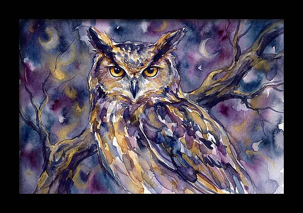 Majestic Owl Under Moonlight