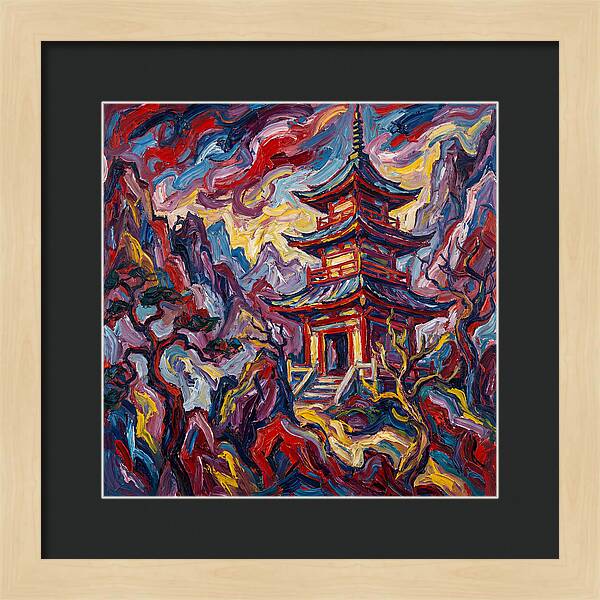 Majestic Pagoda In Vibrant Landscape