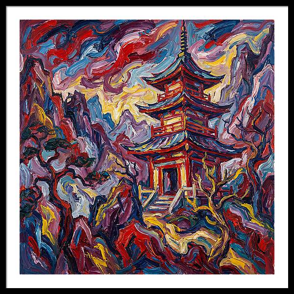 Majestic Pagoda In Vibrant Landscape