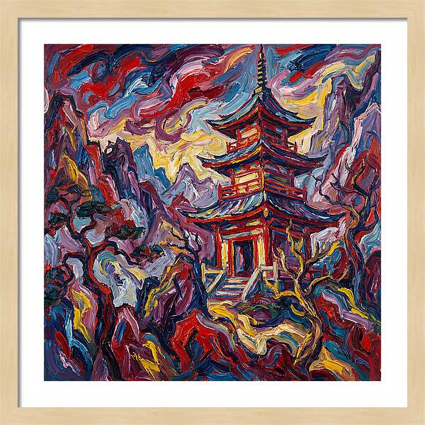 Majestic Pagoda In Vibrant Landscape