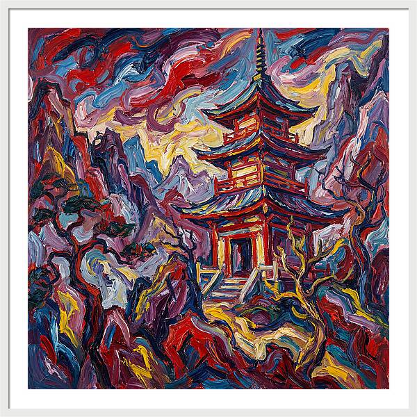 Majestic Pagoda In Vibrant Landscape