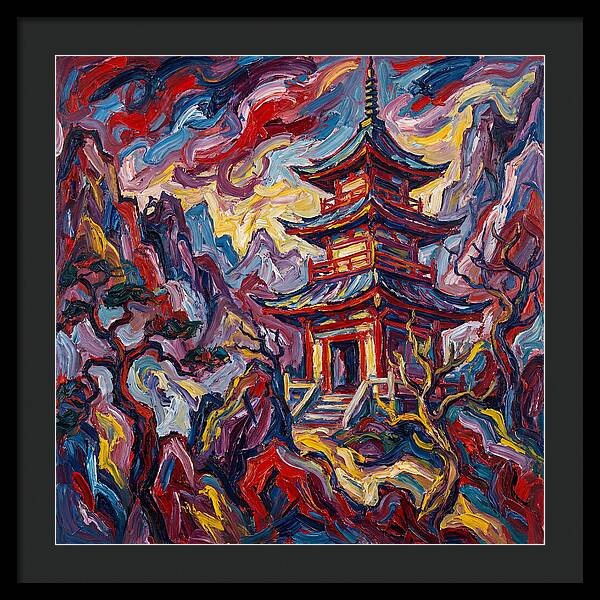 Majestic Pagoda In Vibrant Landscape