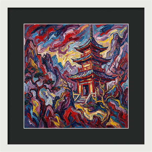 Majestic Pagoda In Vibrant Landscape