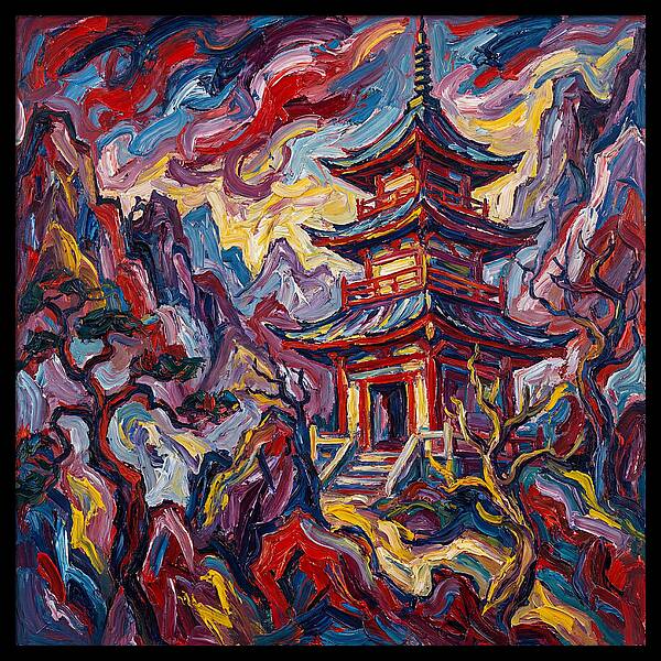Majestic Pagoda In Vibrant Landscape