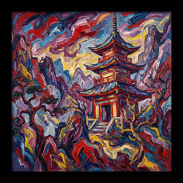 Majestic Pagoda In Vibrant Landscape