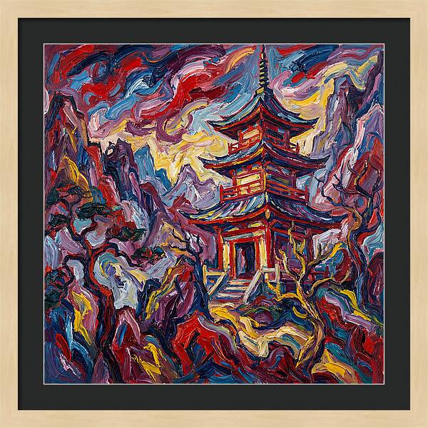 Majestic Pagoda In Vibrant Landscape