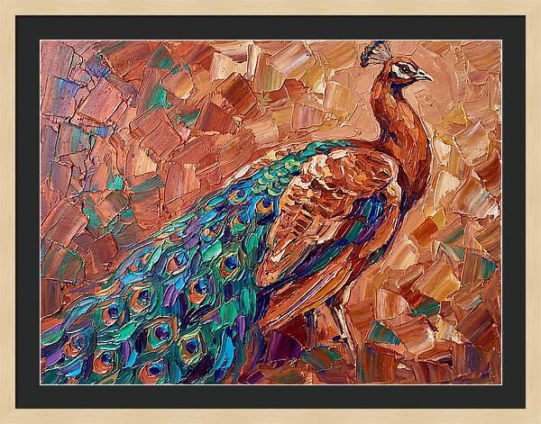 Majestic Peacock In Mediterranean Colors