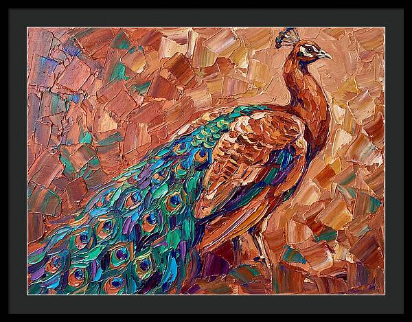 Majestic Peacock In Mediterranean Colors