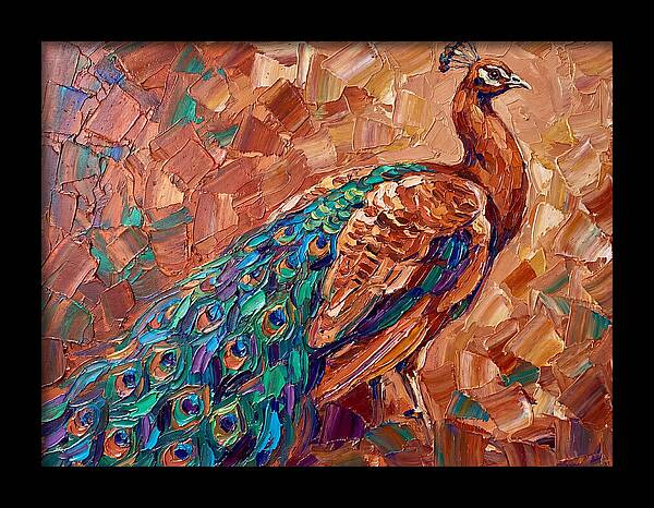 Majestic Peacock In Mediterranean Colors