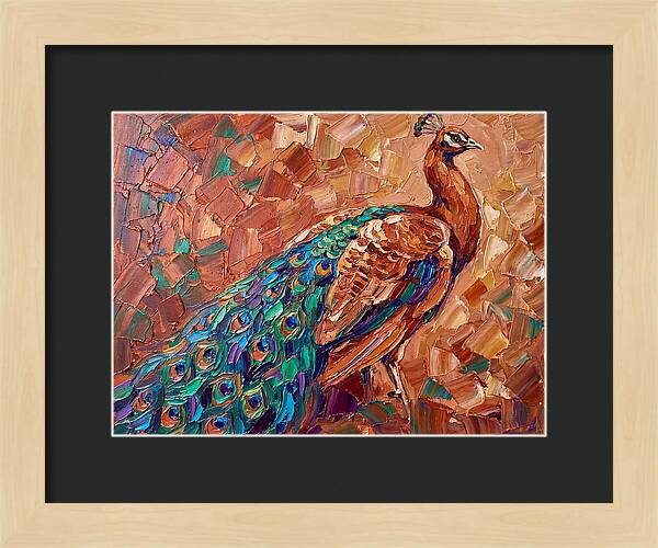 Majestic Peacock In Mediterranean Colors