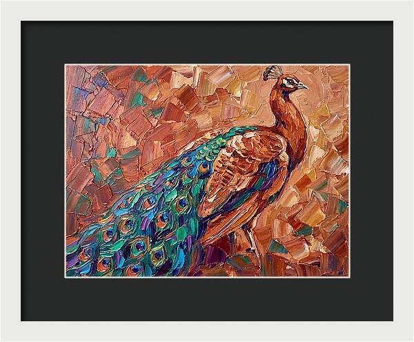 Majestic Peacock In Mediterranean Colors