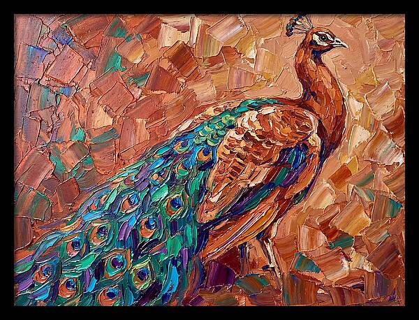 Majestic Peacock In Mediterranean Colors