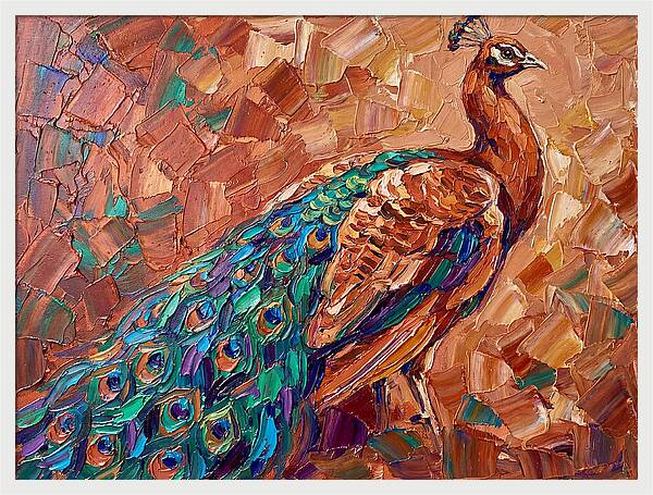 Majestic Peacock In Mediterranean Colors