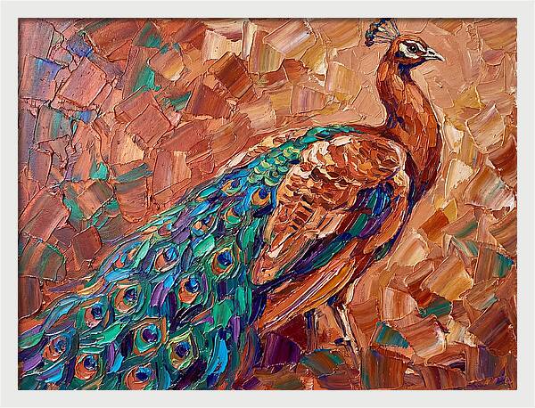 Majestic Peacock In Mediterranean Colors
