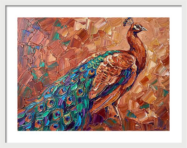 Majestic Peacock In Mediterranean Colors
