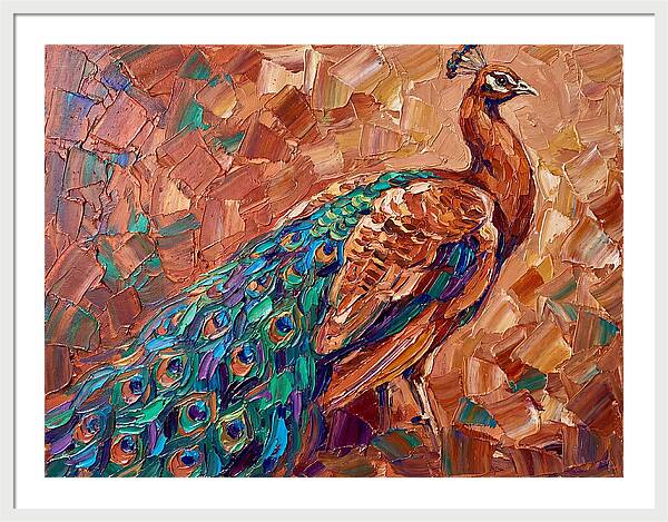 Majestic Peacock In Mediterranean Colors