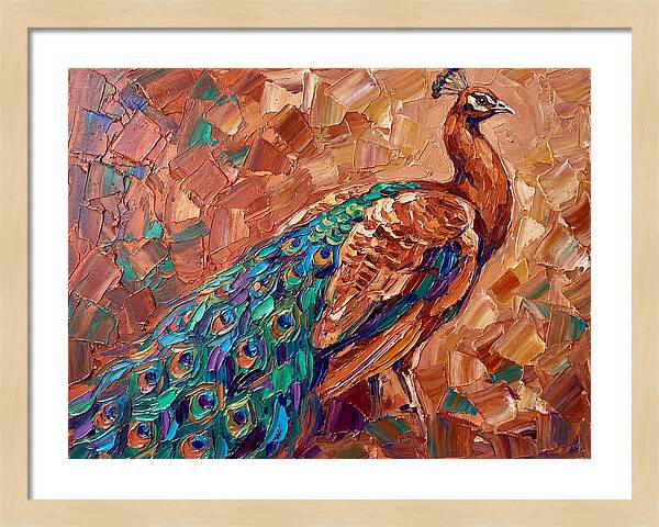 Majestic Peacock In Mediterranean Colors