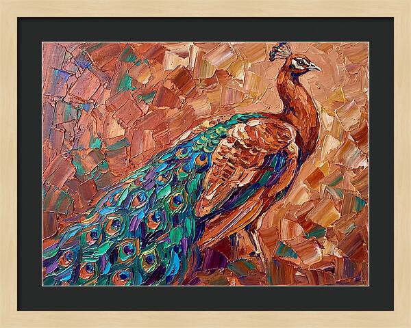 Majestic Peacock In Mediterranean Colors