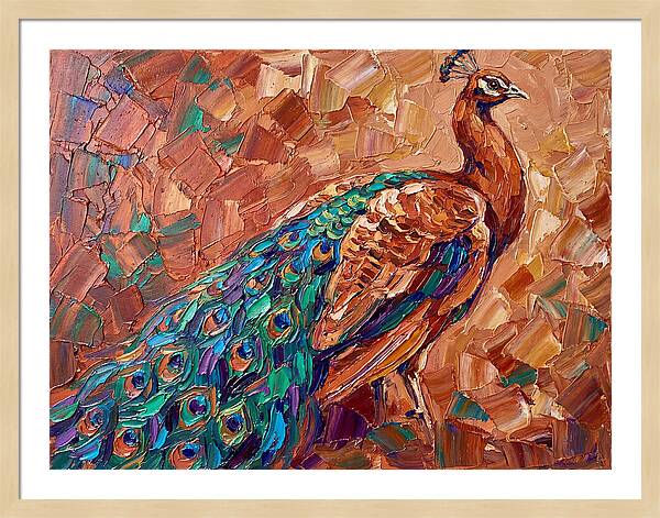 Majestic Peacock In Mediterranean Colors