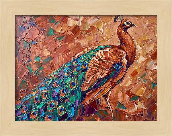 Majestic Peacock In Mediterranean Colors