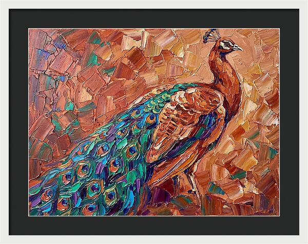 Majestic Peacock In Mediterranean Colors