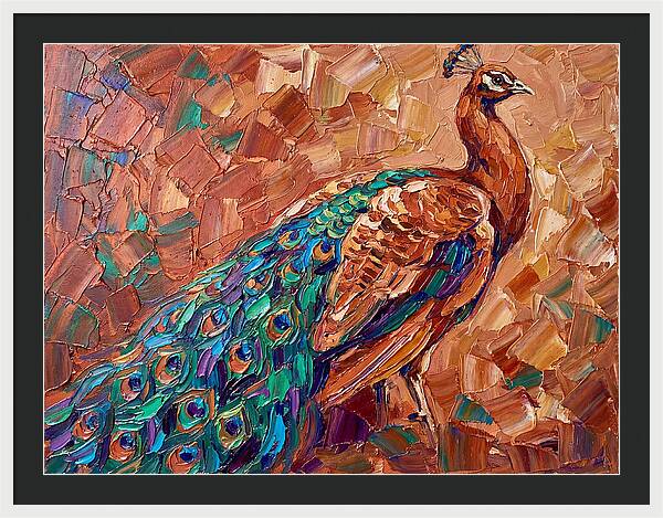 Majestic Peacock In Mediterranean Colors