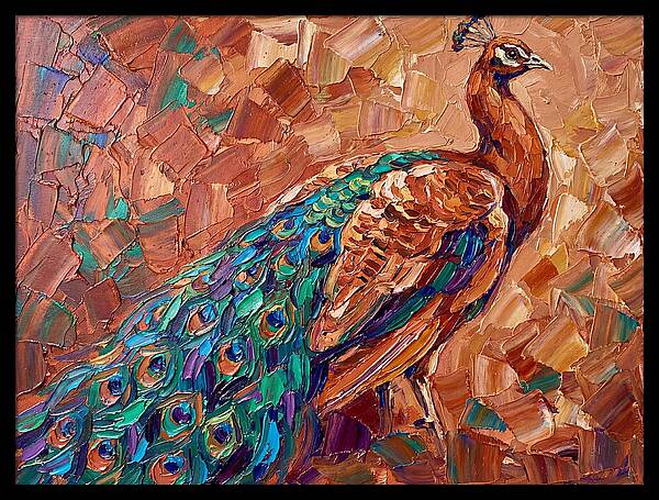 Majestic Peacock In Mediterranean Colors