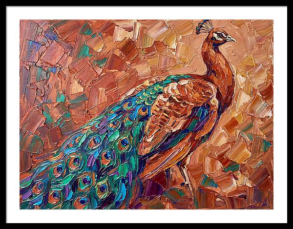 Majestic Peacock In Mediterranean Colors