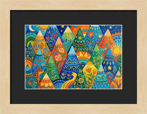 Majestic Peaks In Abstract Form