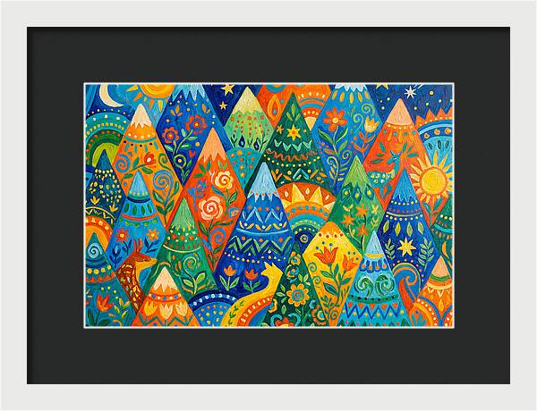 Majestic Peaks In Abstract Form