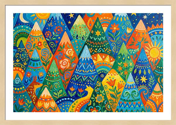 Majestic Peaks In Abstract Form