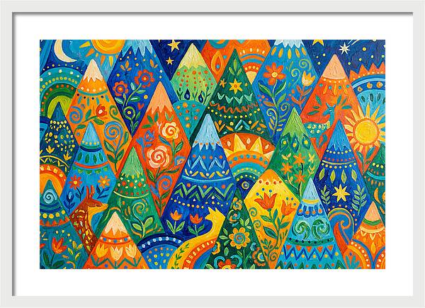 Majestic Peaks In Abstract Form