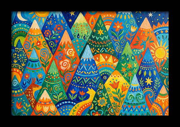 Majestic Peaks In Abstract Form