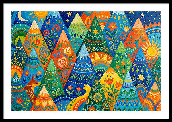 Majestic Peaks In Abstract Form