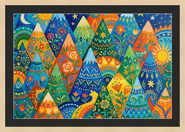 Majestic Peaks In Abstract Form