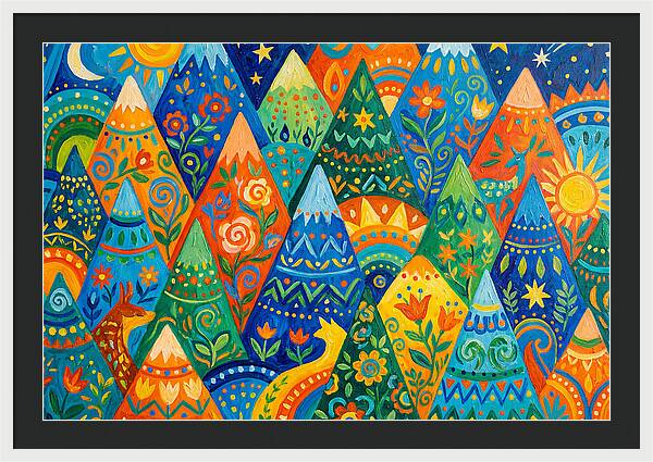 Majestic Peaks In Abstract Form