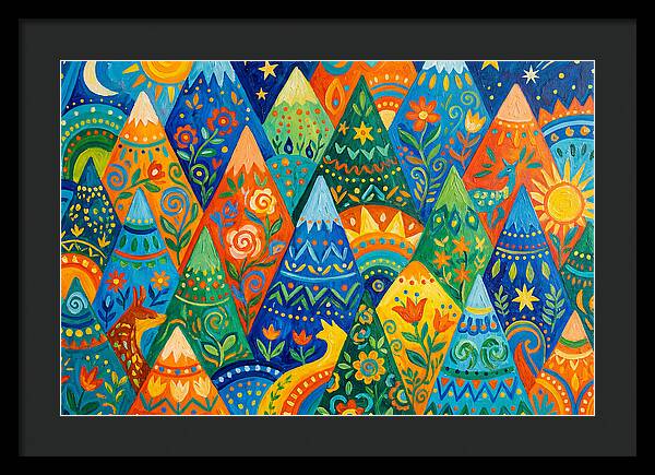 Majestic Peaks In Abstract Form