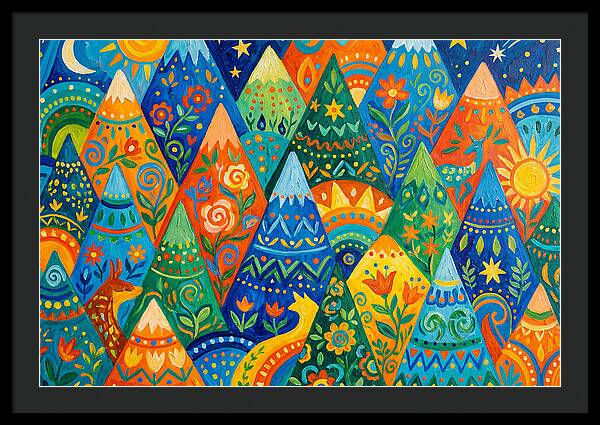 Majestic Peaks In Abstract Form