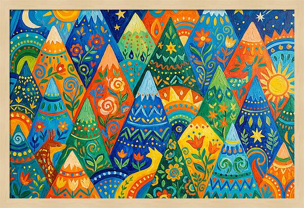 Majestic Peaks In Abstract Form