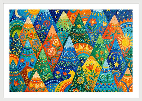 Majestic Peaks In Abstract Form