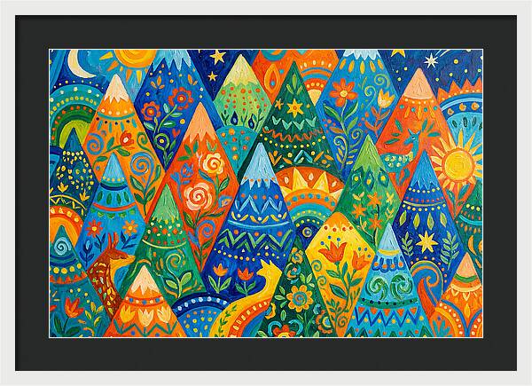 Majestic Peaks In Abstract Form