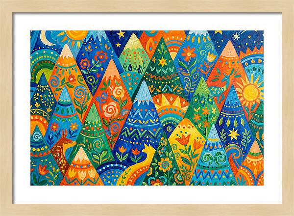 Majestic Peaks In Abstract Form